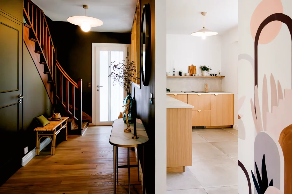 Architecte intérieur à Nantes ; rénovation et décoration entrée, cuisine et salon